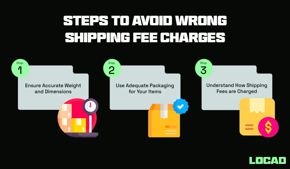 Steps to Avoid Wrong Shipping Fee Charges