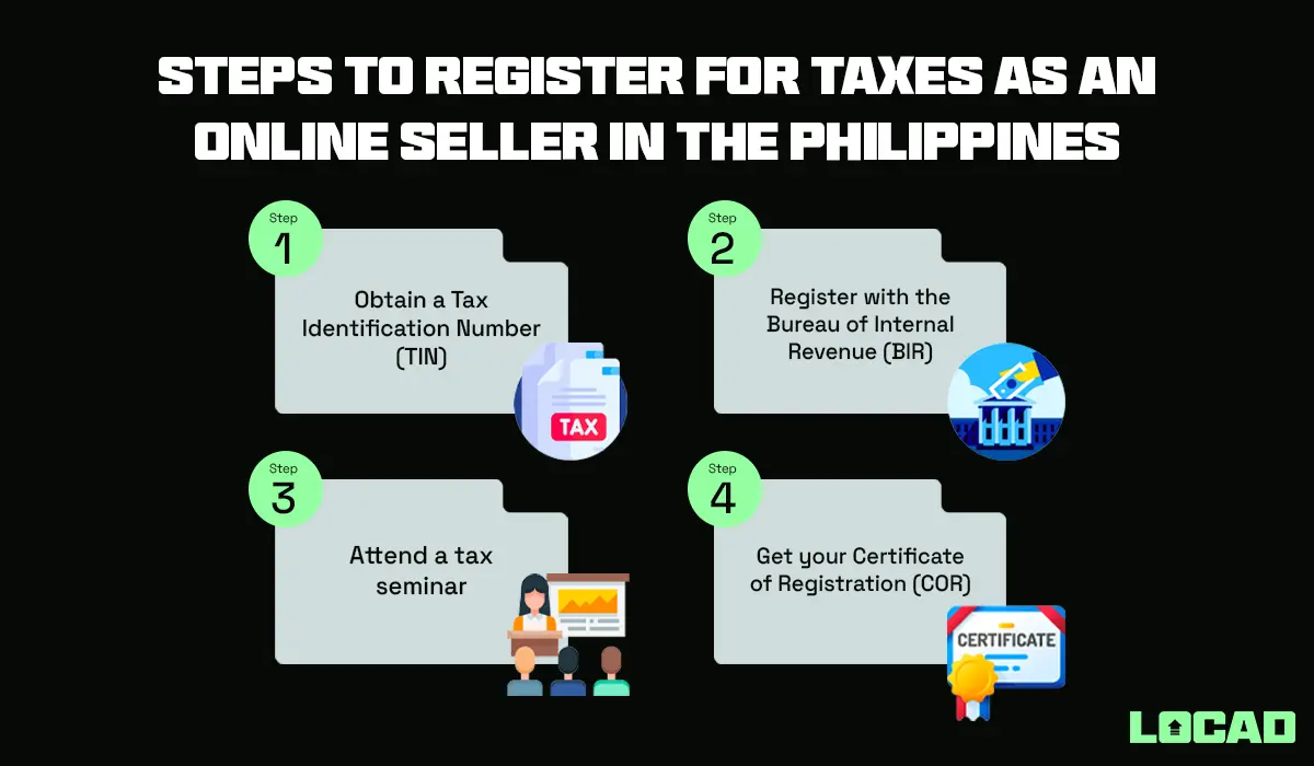 Steps to register for taxes as an online seller in the Philippines