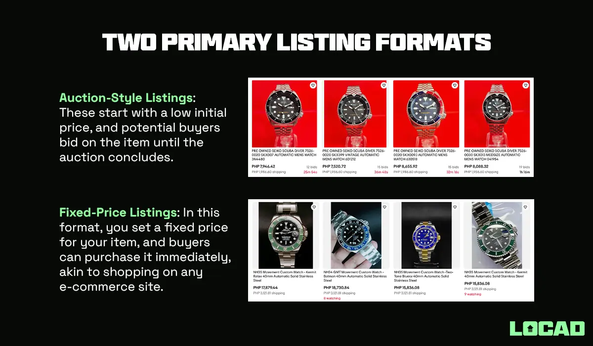 Two Primary Listing Formats