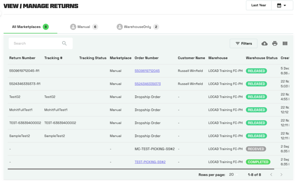 Returns Management